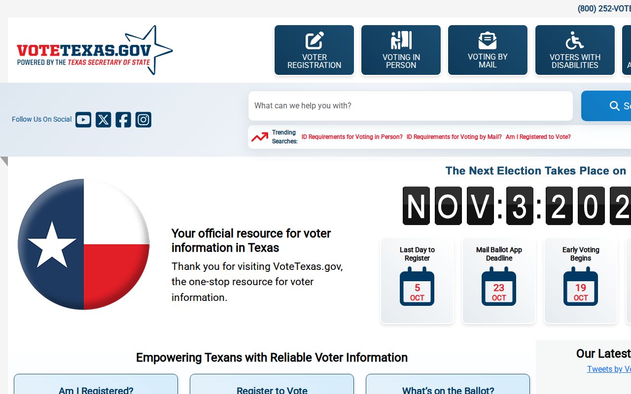 Schertz residents directory Texas voter registration lookup page