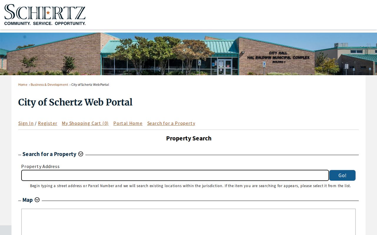 Schertz residents directory CityView portal property locator