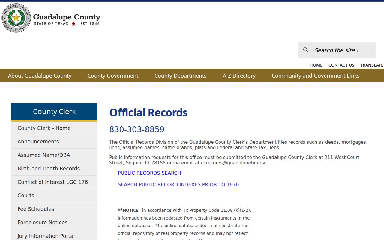 Schertz residents directory Guadalupe grantor grantee official records page